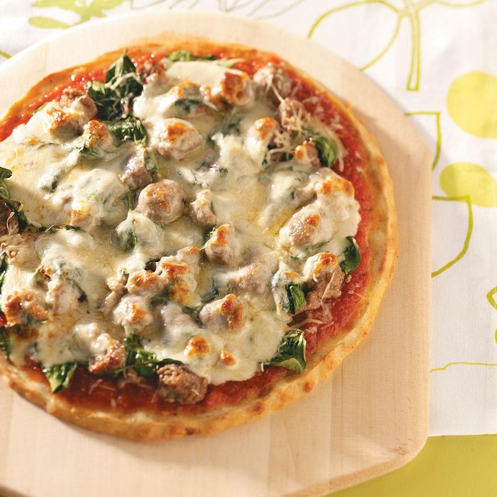 Sausage Spinach Pizza