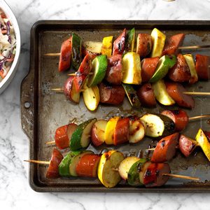 Sausage Squash Kabobs