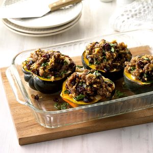 Sausage-Stuffed Acorn Squash