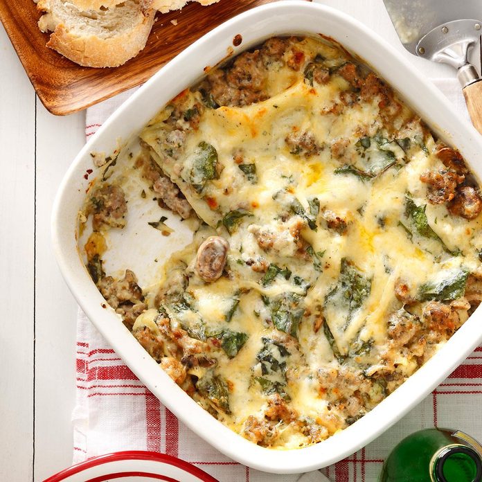 Sausage & Swiss Chard Lasagna