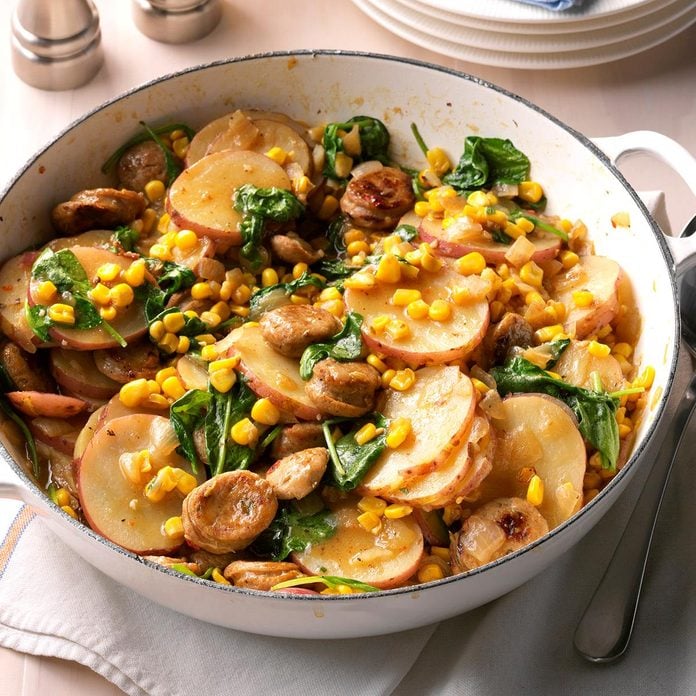 Sausage Vegetable Skillet Dinner Exps Sdas17 133576 D04 04 4b 4