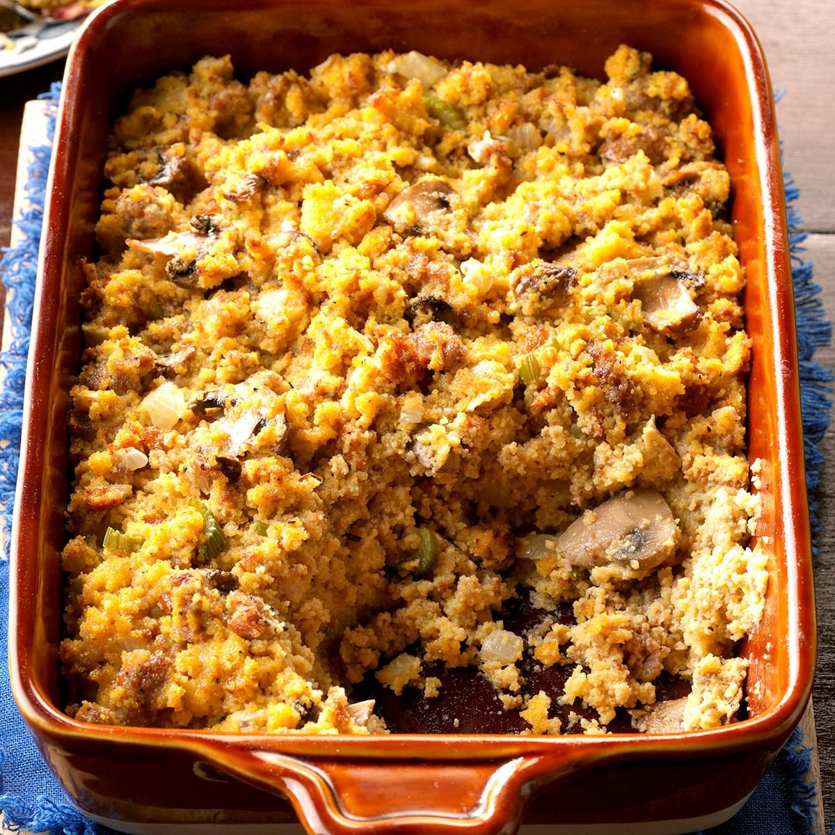 Sausage and Mushroom Cornbread Dressing