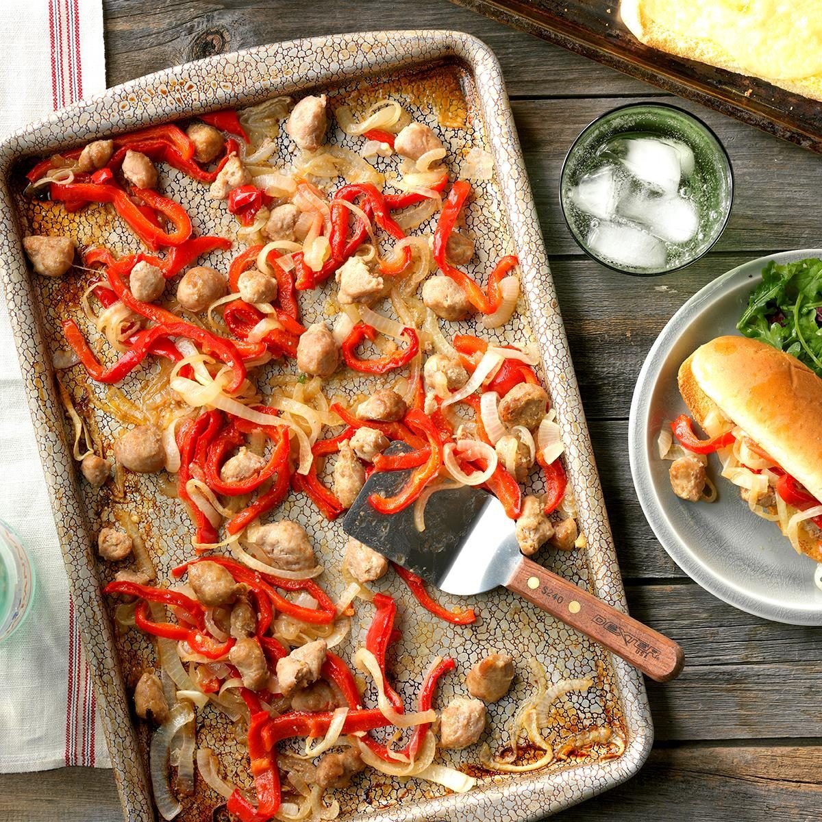 Sheet Pan Turkey Sausage and Peppers