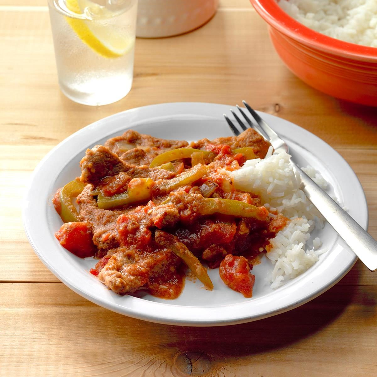 Tomato and Pepper Sirloin Steak