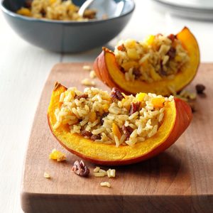 Scented Rice in Baked Pumpkin