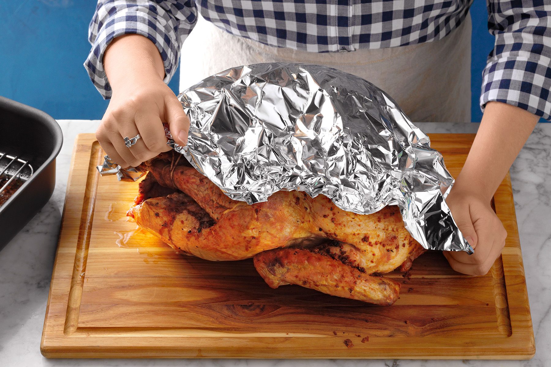 Covering Turkey with Foil