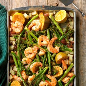 Sheet-Pan Chipotle-Lime Shrimp Bake