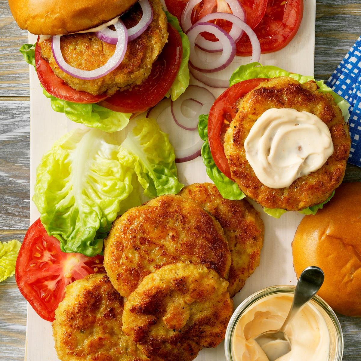 Shrimp Patty Sandwiches