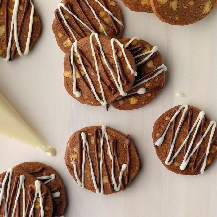 Slice & Bake Chocolate Pecan Cookies