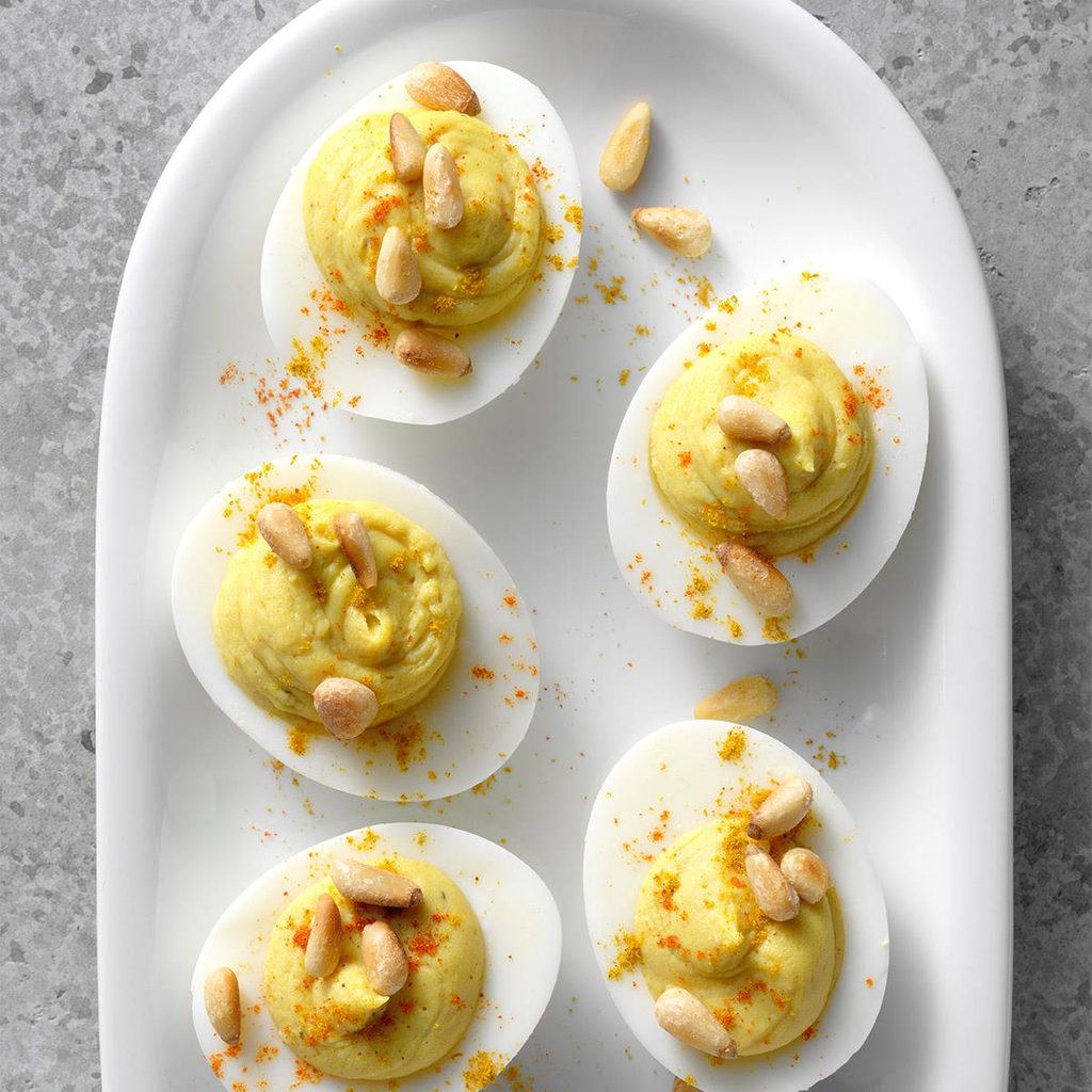 Slim Curried Deviled Eggs