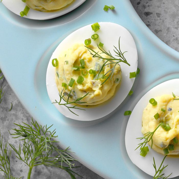 Slim Deviled Eggs with Herbs