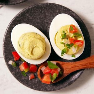 Slim Guacamole Deviled Eggs