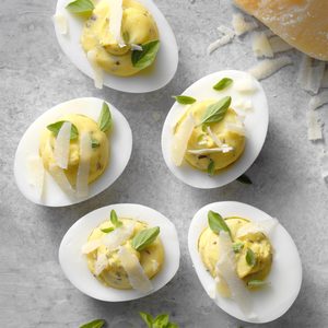 Slim Italian Deviled Eggs