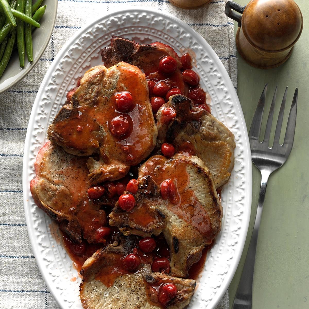 Slow-Cooked Cherry Pork Chops