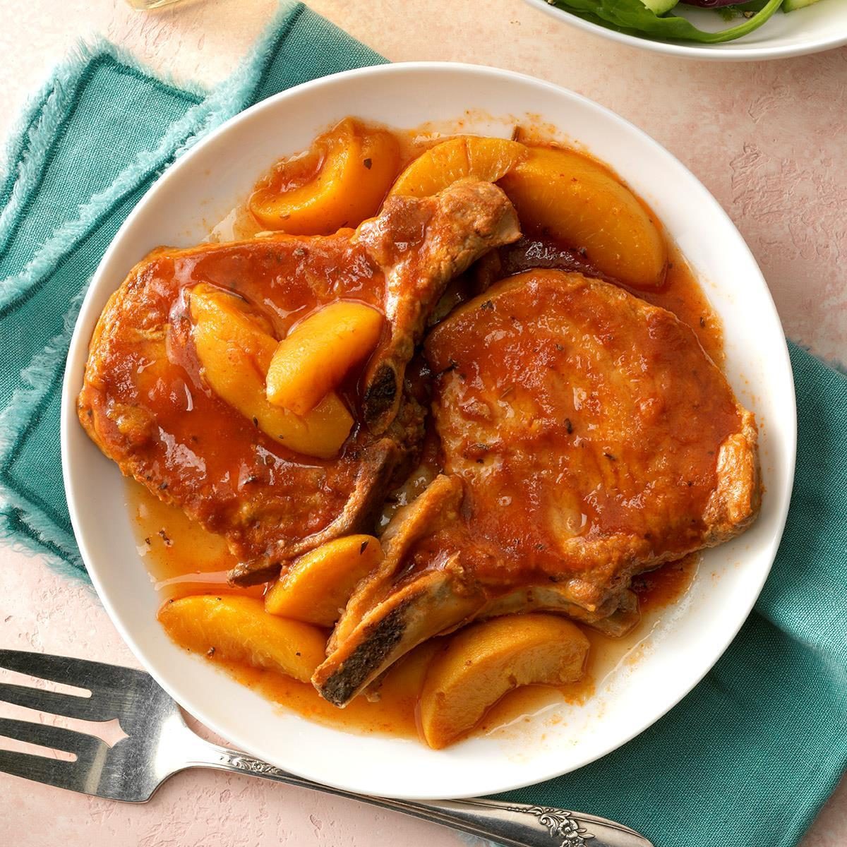 Slow-Cooked Peach Pork Chops