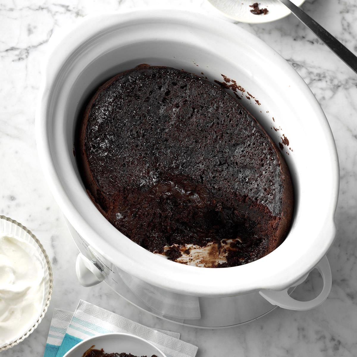 High School Age: Slow-Cooker Chocolate Lava Cake