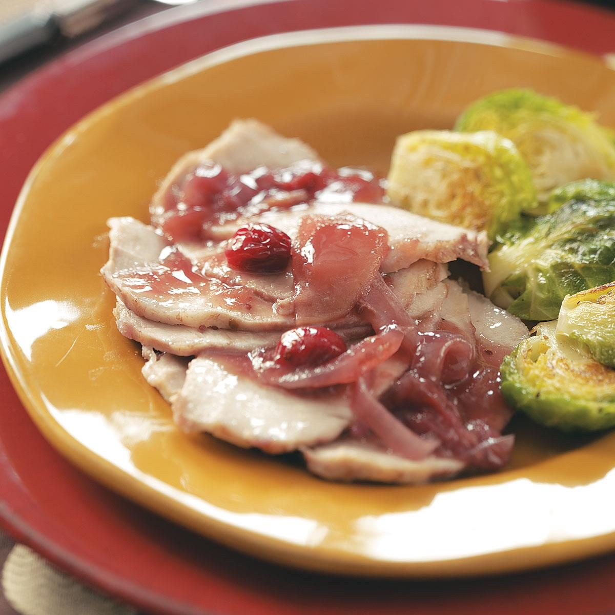 Slow Cooker Cranberry Sauce Pork Roast Recipe How To Make It Taste Of Home
