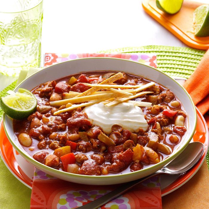 Slow Cooker Lime Chicken Chili