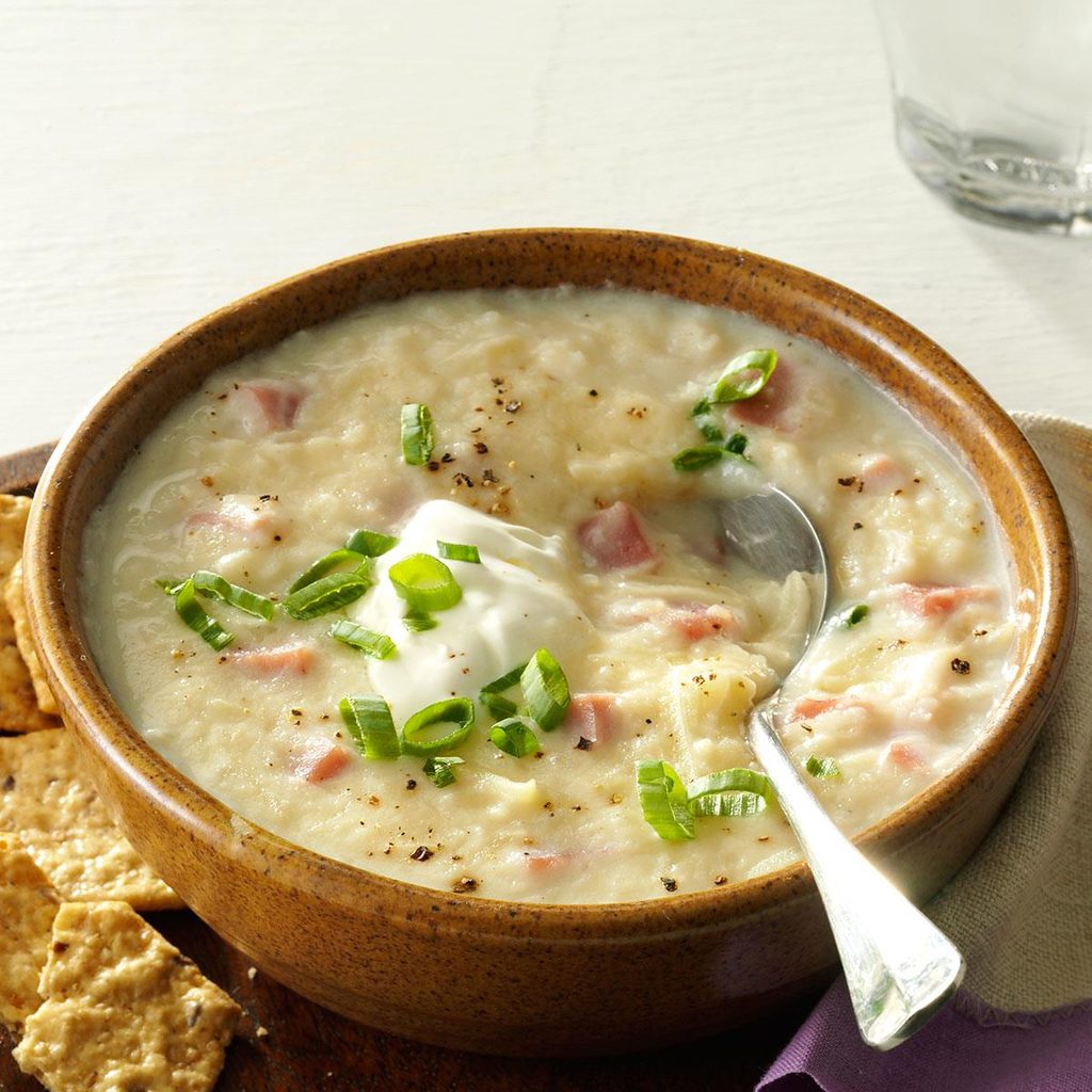 Slow-Cooker Potato & Ham Soup