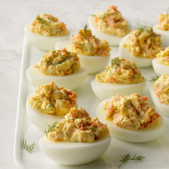 Smoked Salmon & Dill Deviled Eggs