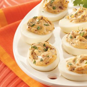 Smokin’ Hot Deviled Eggs