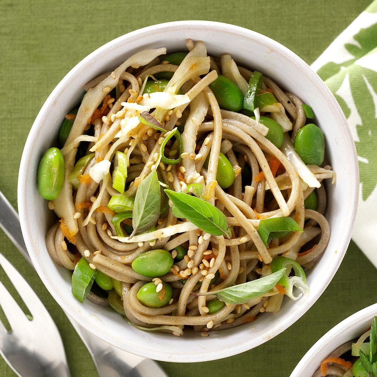 Soba Noodles with Ginger-Sesame Dressing