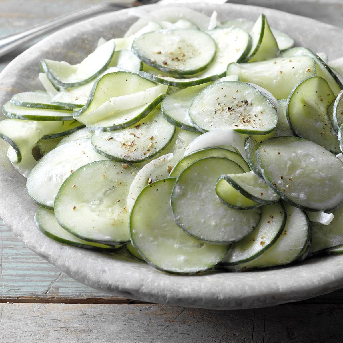 Sour Cream Cucumbers Recipe | Taste of Home