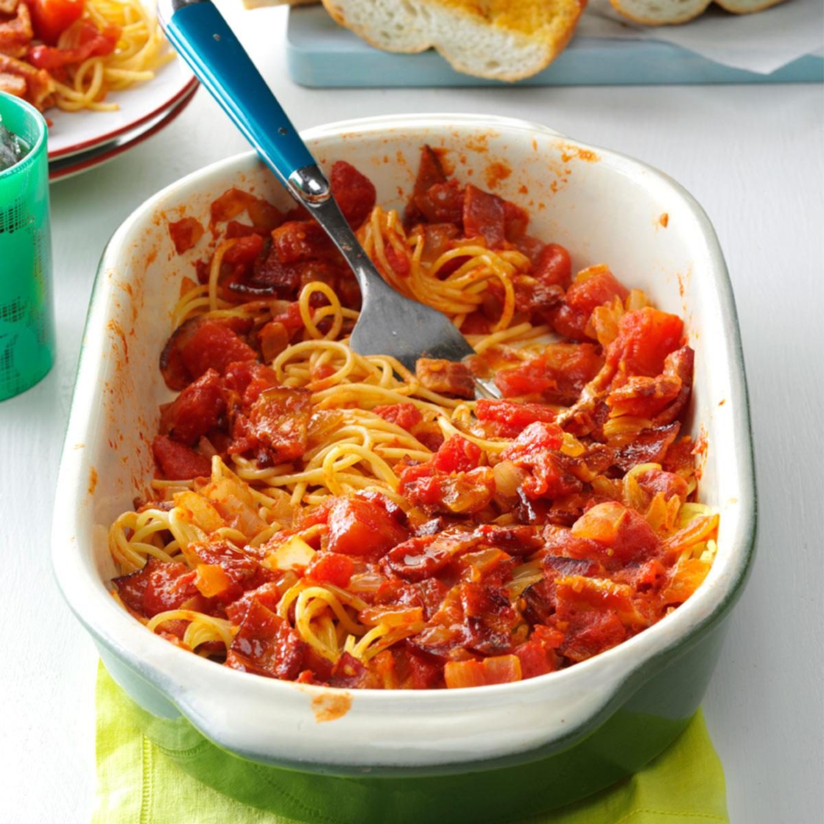 Spaghetti with Bacon Recipe | Taste of Home