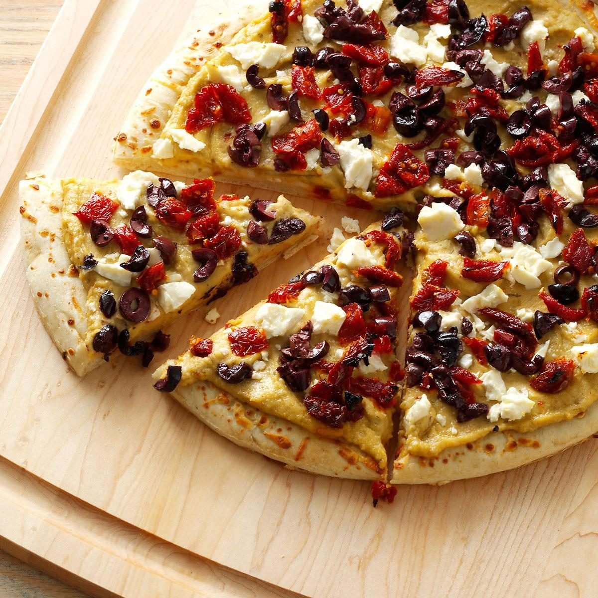 Speedy Hummus Pizza