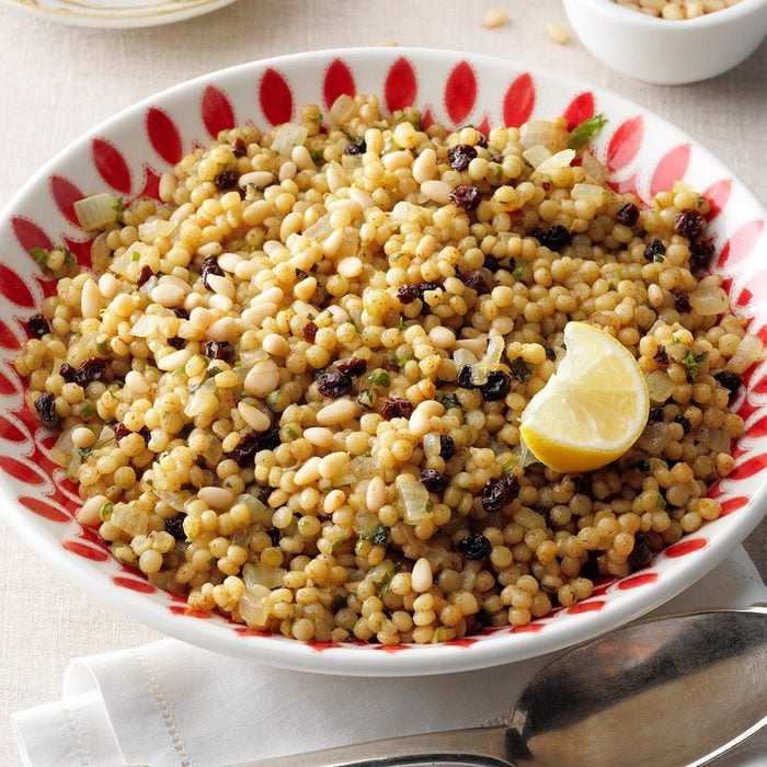 Spiced Pearl Couscous with Pine Nuts
