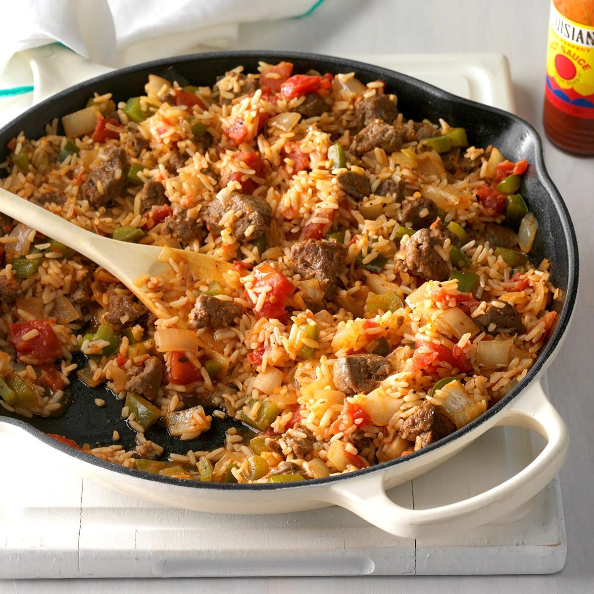 Day 22: Spicy Cajun Sausage and Rice Skillet