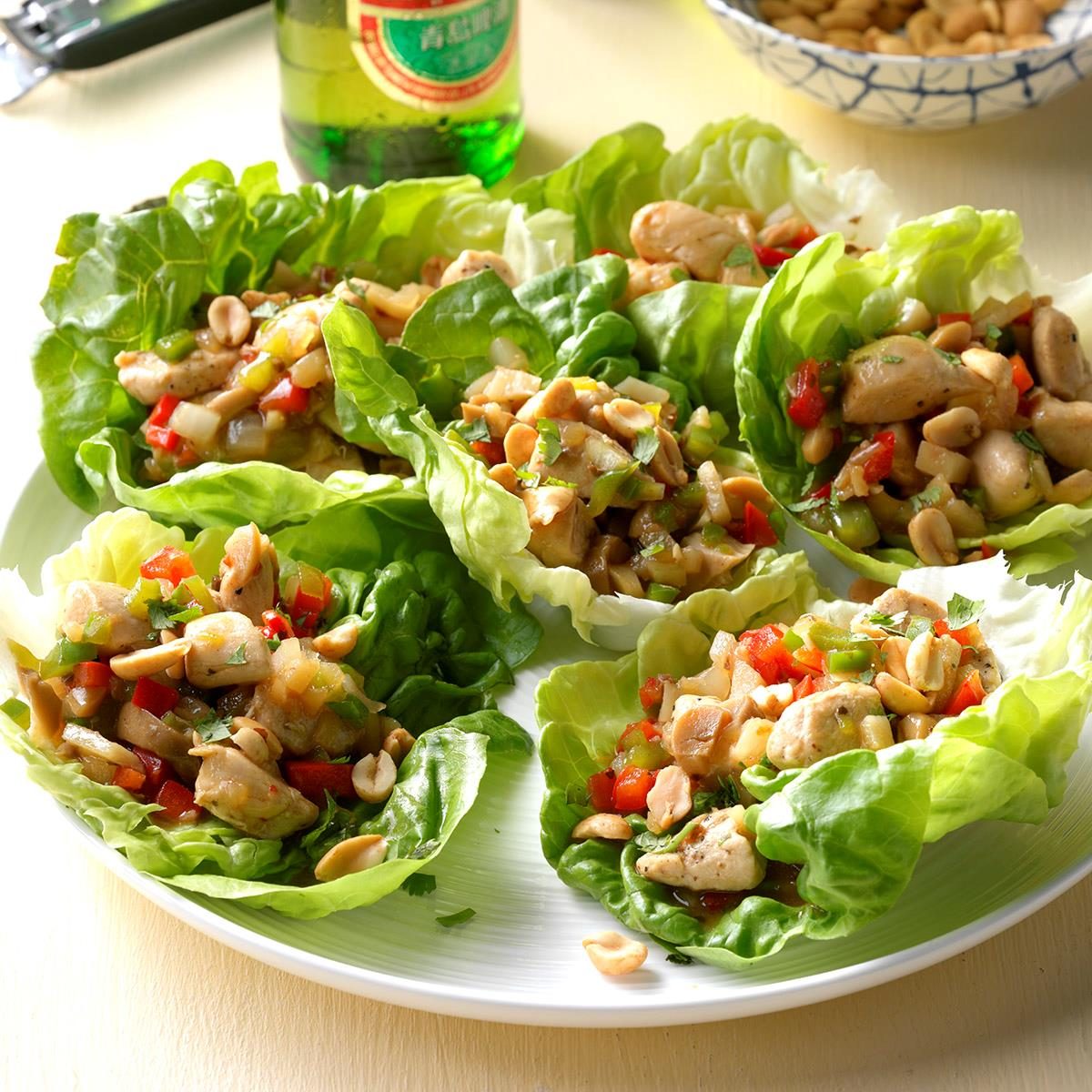 Gewürztraminer: Spicy Chicken Lettuce Wraps