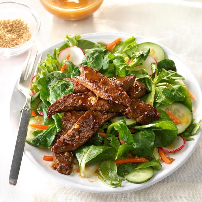 Spicy Mongolian Beef Salad Recipe: How to Make It