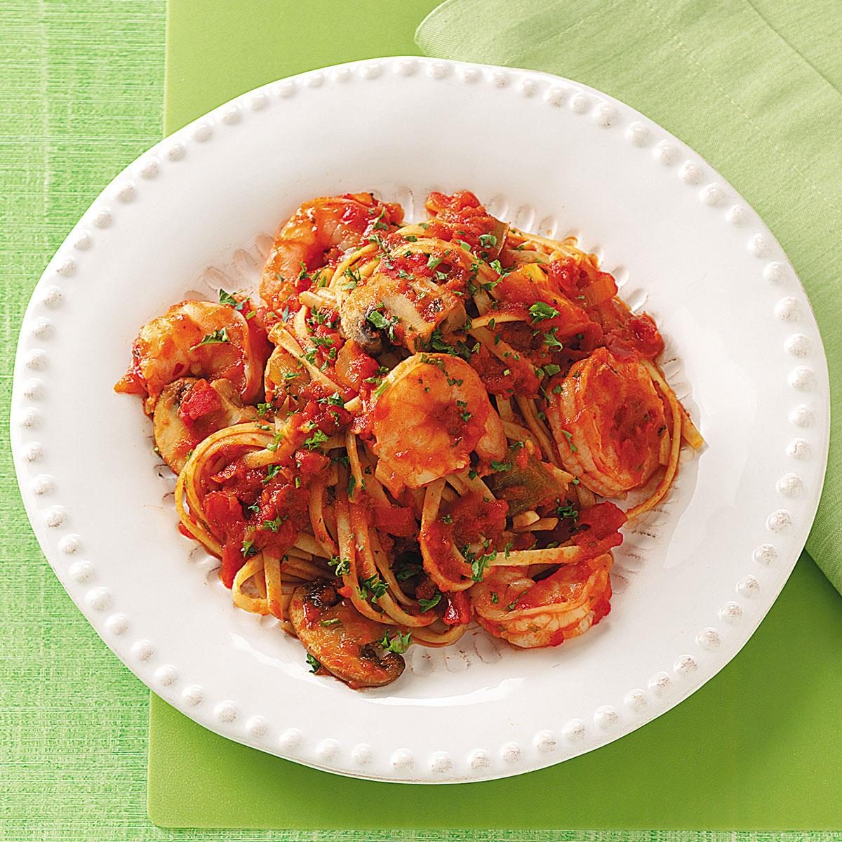 Spicy Shrimp & Peppers with Pasta