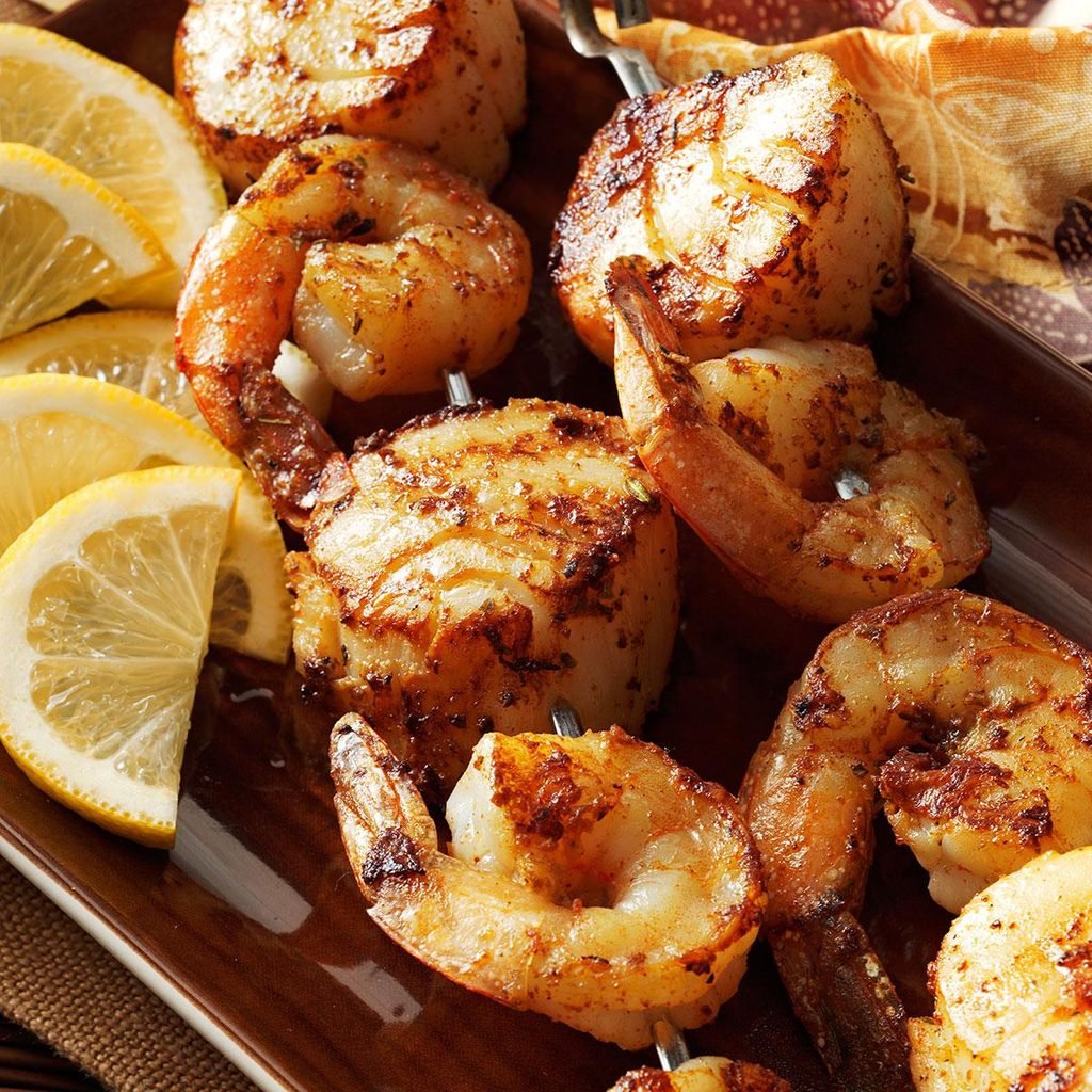 Shrimp and Scallop Kabobs Recipe: How to Make It | Taste of Home