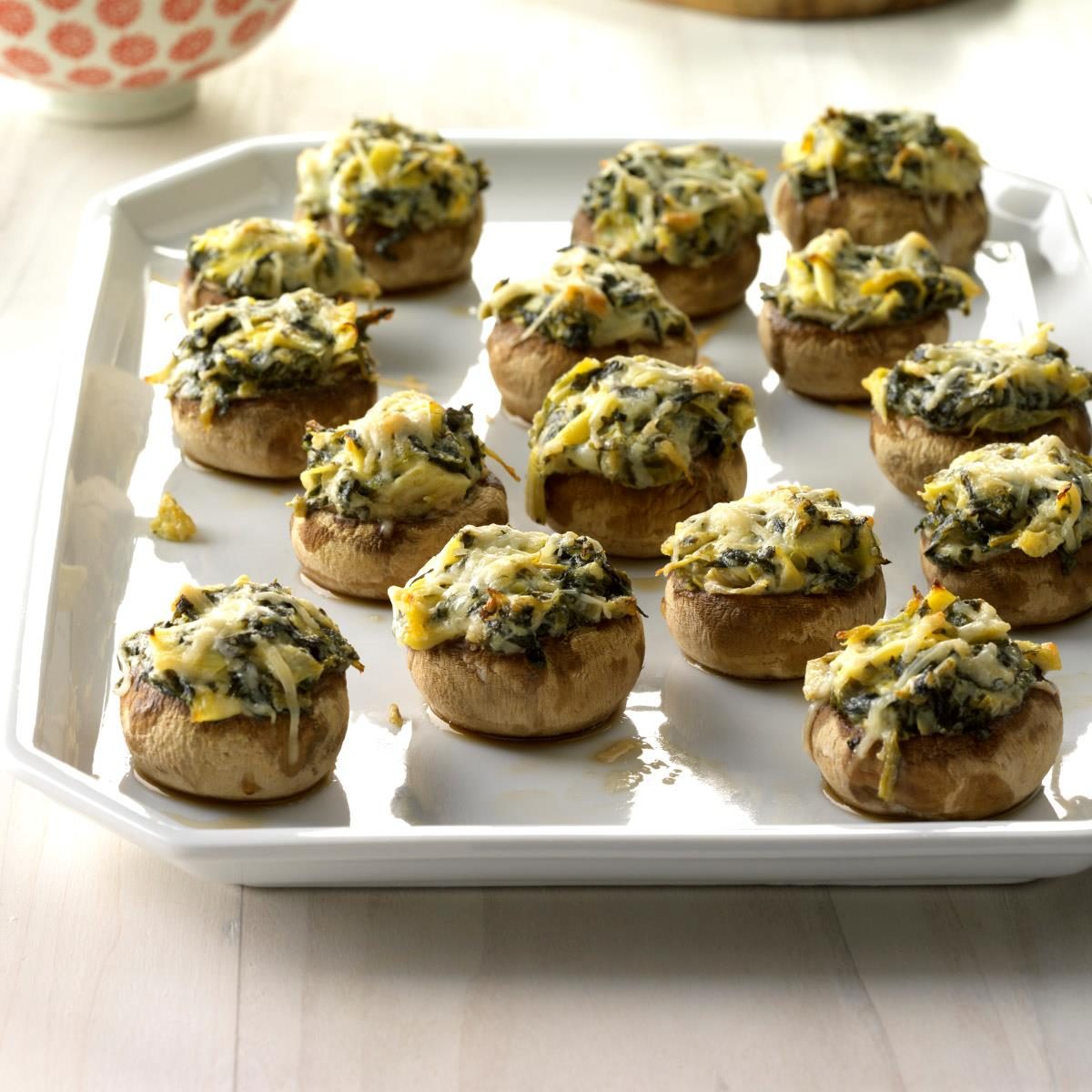 Spinach-Artichoke Stuffed Mushrooms