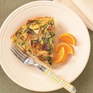 Spinach & Bacon Hash Brown Quiche