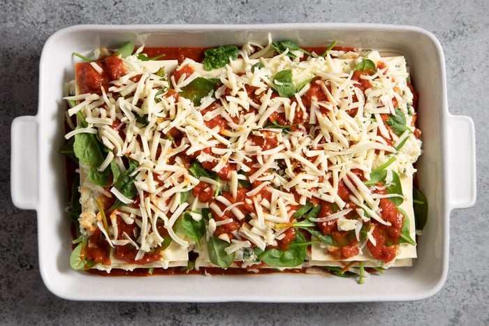 Baked Spinach Basil Lasagna 