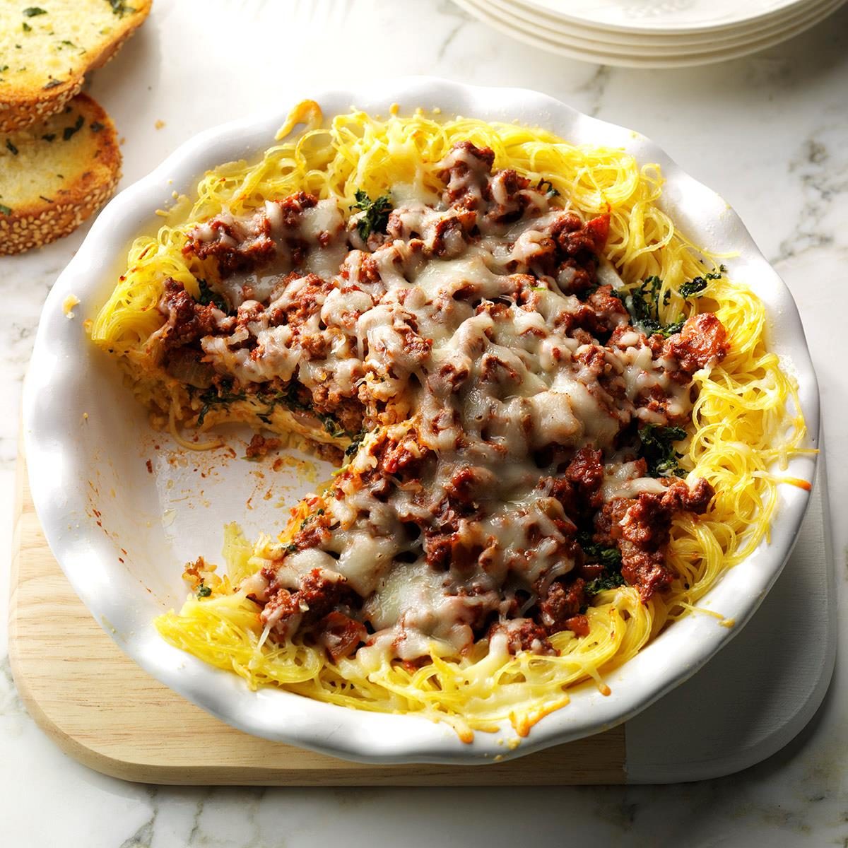 Spinach-Beef Spaghetti Pie