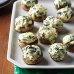 Spinach Dip-Stuffed Mushrooms