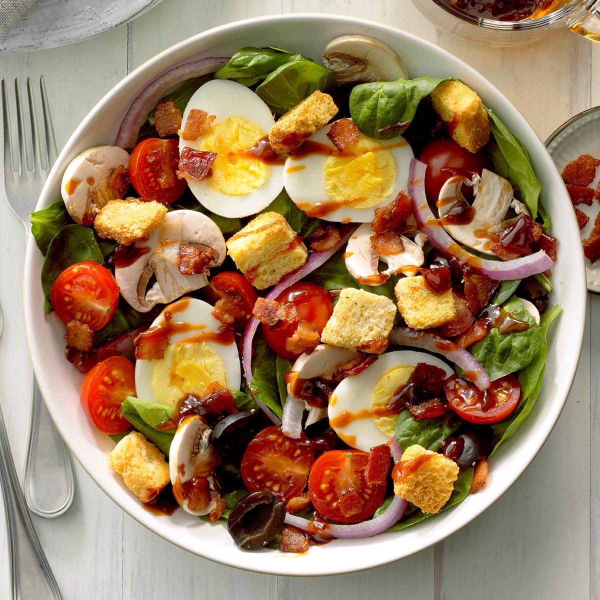 Spinach Salad with Hot Bacon Dressing Recipe Taste of Home