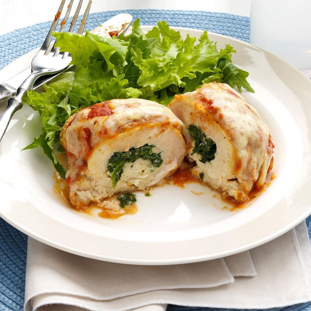 Spinach-Stuffed Chicken Parmesan