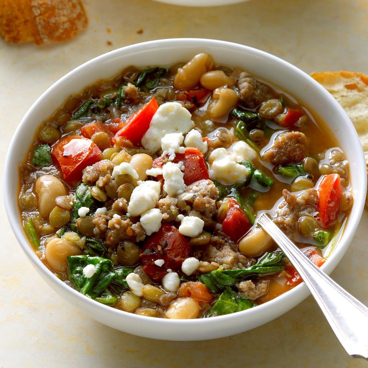 Spinach and Sausage Lentil Soup Recipe: How to Make It