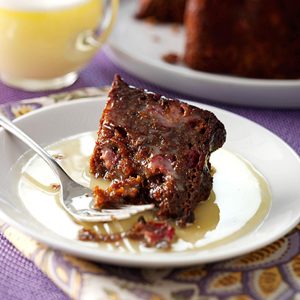 Steamed Cranberry-Molasses Pudding