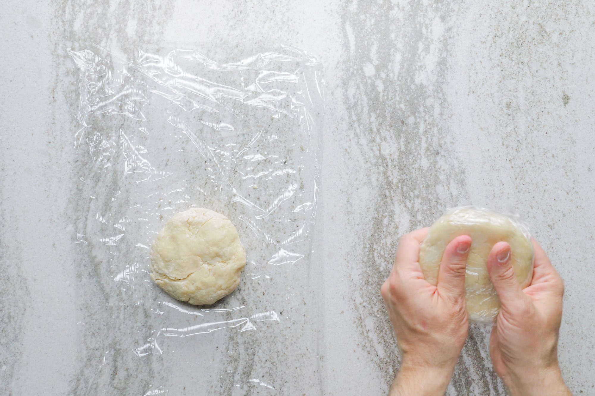 Wrap and refrigerate disk shaped dough overnight