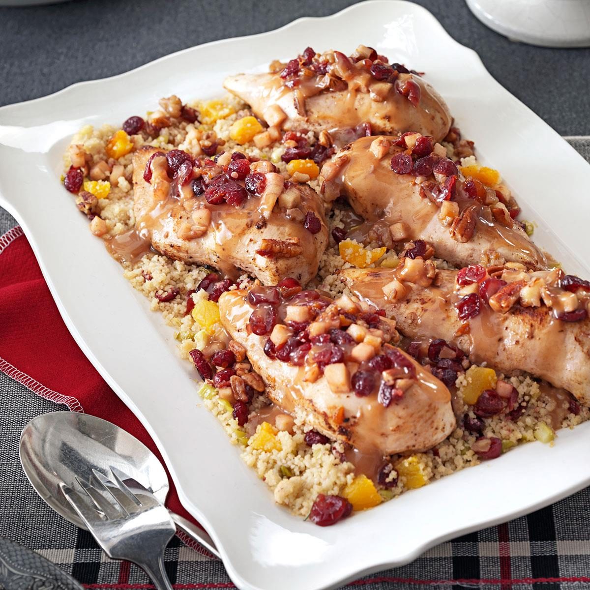 Stuffed Chicken Breasts with Cranberry Quinoa