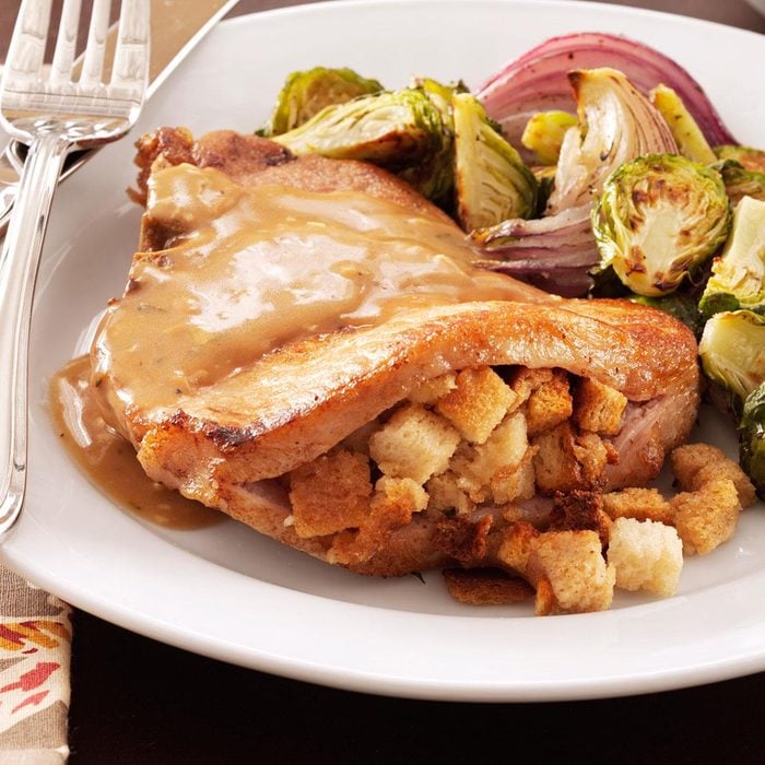 Stuffing-Stuffed Pork Chops