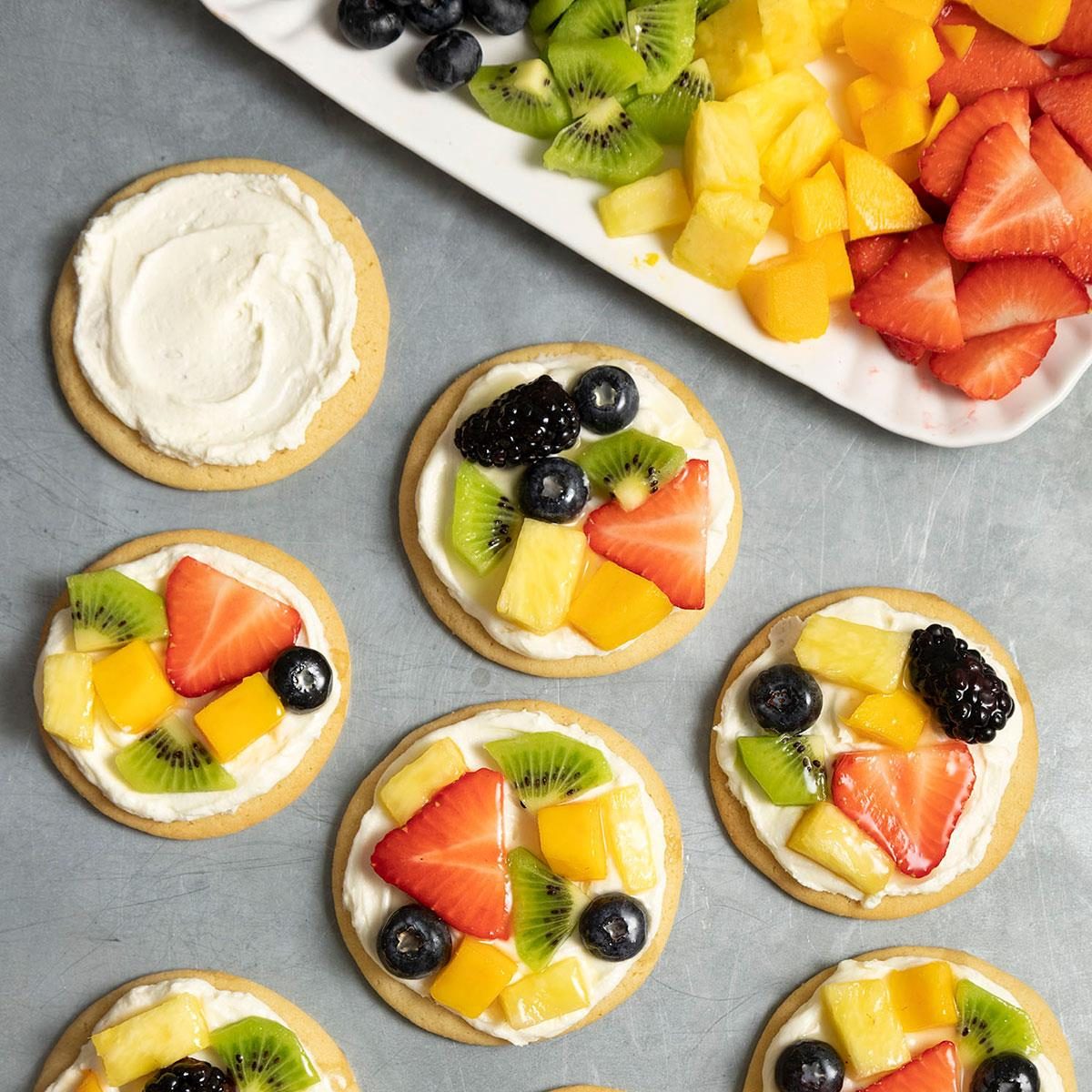 Sugar Cookie Fruit Pizzas