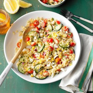 Couscous Salad with Corn and Cherry Tomatoes