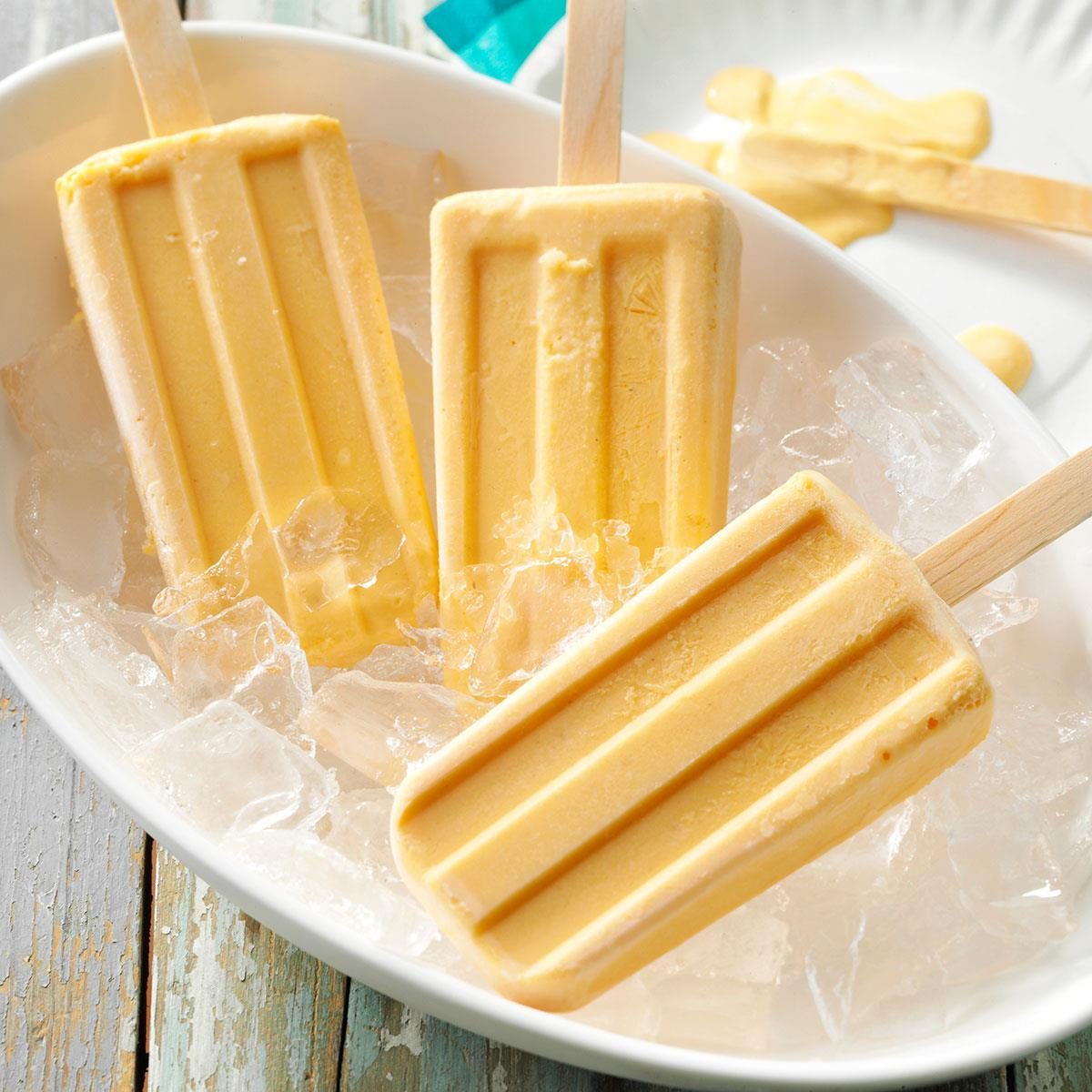 Sweet Potato Frozen Yogurt Pops